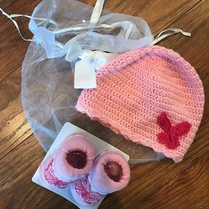 Laura Ashley Baby Cap & Socks Set
